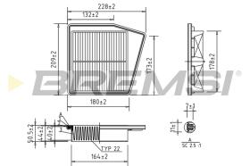 BREMS FA1050 - FILTRI ARIA - AIR FILTER