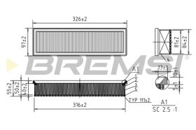 BREMS FA1051 - FILTRI ARIA - AIR FILTER