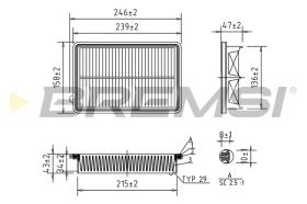 BREMS FA1053 - FILTRI ARIA - AIR FILTER