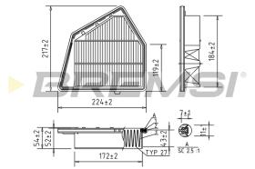 BREMS FA1054 - FILTRI ARIA - AIR FILTER