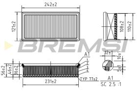 BREMS FA1067 - FILTRI ARIA - AIR FILTER