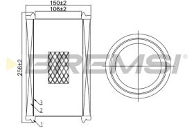 BREMS FA1068 - FILTRI ARIA - AIR FILTER