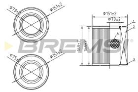 BREMS FA1080 - FILTRI ARIA - AIR FILTER