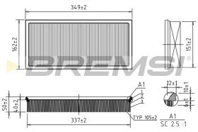 BREMS FA1084 - FILTRI ARIA - AIR FILTER