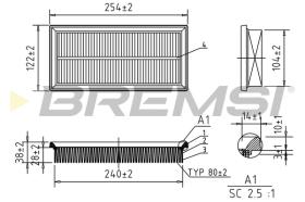 BREMS FA1100 - FILTRI ARIA - AIR FILTER