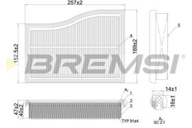 BREMS FA1101 - FILTRI ARIA - AIR FILTER