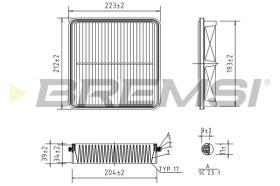 BREMS FA1118 - FILTRI ARIA - AIR FILTER