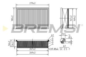 BREMS FA1125 - FILTRI ARIA - AIR FILTER