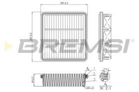 BREMS FA1150 - FILTRI ARIA - AIR FILTER