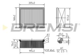 BREMS FA1164 - FILTRI ARIA - AIR FILTER