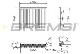 BREMS FA1165 - FILTRI ARIA - AIR FILTER