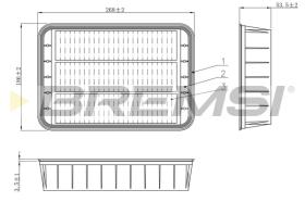 BREMS FA1196 - FILTRI ARIA - AIR FILTER