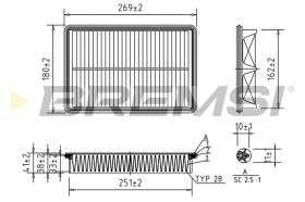 BREMS FA1199 - FILTRI ARIA - AIR FILTER