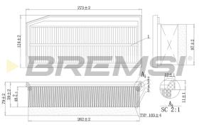 BREMS FA1201 - FILTRI ARIA - AIR FILTER