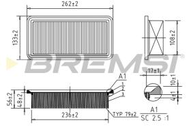 BREMS FA1204 - FILTRI ARIA - AIR FILTER