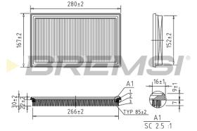 BREMS FA1212 - FILTRI ARIA - AIR FILTER