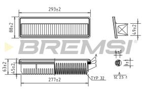 BREMS FA1218 - FILTRI ARIA - AIR FILTER