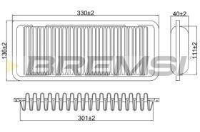 BREMS FA1233 - FILTRI ARIA - AIR FILTER