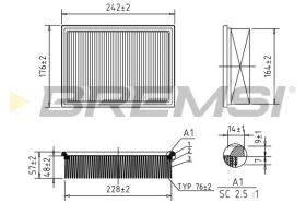 BREMS FA1243 - FILTRI ARIA - AIR FILTER