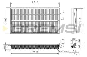 BREMS FA1245 - FILTRI ARIA - AIR FILTER