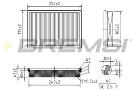 BREMS FA1251 - FILTRI ARIA - AIR FILTER