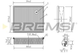 BREMS FA1252 - FILTRI ARIA - AIR FILTER