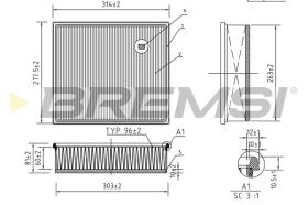 BREMS FA1253 - FILTRI ARIA - AIR FILTER