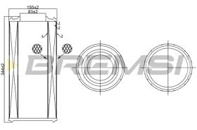 BREMS FA1255 - FILTRI ARIA - AIR FILTER