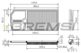 BREMS FA1258 - FILTRI ARIA - AIR FILTER