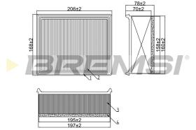 BREMS FA1263 - FILTRI ARIA - AIR FILTER