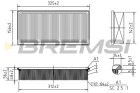 BREMS FA1264 - FILTRI ARIA - AIR FILTER