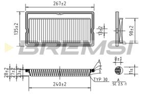 BREMS FA1266 - FILTRI ARIA - AIR FILTER