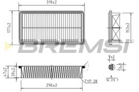 BREMS FA1267 - FILTRI ARIA - AIR FILTER