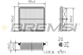 BREMS FA1276 - FILTRI ARIA - AIR FILTER