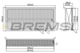 BREMS FA1280 - FILTRI ARIA - AIR FILTER