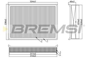 BREMS FA1343 - FILTRI ARIA - AIR FILTER