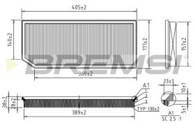 BREMS FA1345 - FILTRI ARIA - AIR FILTER