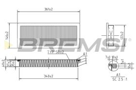 BREMS FA1347 - FILTRI ARIA - AIR FILTER