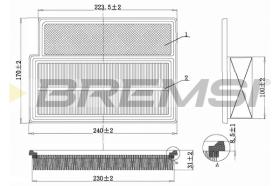 BREMS FA1350 - FILTRI ARIA - AIR FILTER