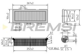 BREMS FA1352 - FILTRI ARIA - AIR FILTER