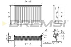 BREMS FA1361 - FILTRI ARIA - AIR FILTER