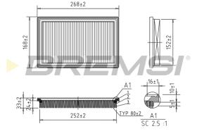 BREMS FA1363 - FILTRI ARIA - AIR FILTER