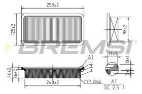 BREMS FA1364 - FILTRI ARIA - AIR FILTER