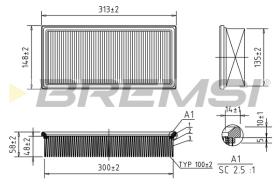 BREMS FA1369 - FILTRI ARIA - AIR FILTER