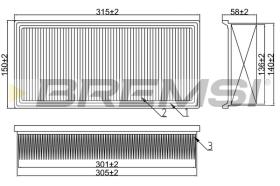 BREMS FA1375 - FILTRI ARIA - AIR FILTER