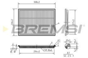 BREMS FA1379 - FILTRI ARIA - AIR FILTER