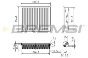 BREMS FA1389 - FILTRI ARIA - AIR FILTER