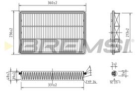 BREMS FA1390 - FILTRI ARIA - AIR FILTER