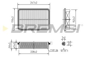 BREMS FA1406 - FILTRI ARIA - AIR FILTER