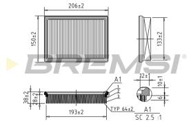 BREMS FA1407 - FILTRI ARIA - AIR FILTER